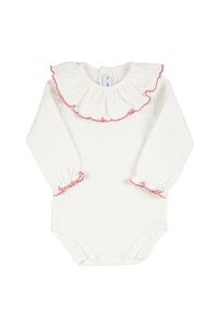 Body bordado corazón y festón en cuello y puño (Ref. 54448310)