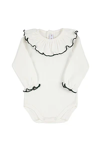Body bordado corazón y festón en cuello y puño (Ref. 54448310)