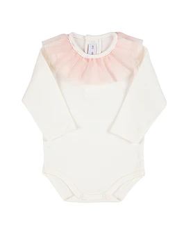 Body bordado corazón y cuello con tul fruncido (Ref. 54449310)