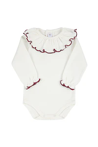 Body bordado corazón y festón en cuello y puño (Ref. 54448310)