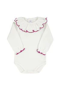 Body bordado corazón y festón en cuello y puño (Ref. 54448310)