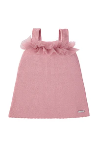 Vestido Punto Bobo con Tul (Ref. 55731010)