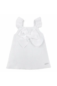 Vestido Punto Bobo con Volantes y Lazo Grosgrain (Ref. 55736010)