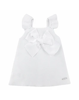 Vestido Punto Bobo con Volantes y Lazo Grosgrain (Ref. 55736010)