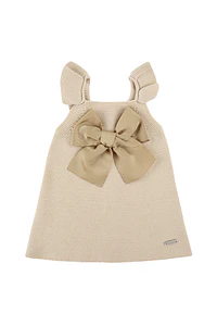 Vestido Punto Bobo con Volantes y Lazo Grosgrain (Ref. 55736010)