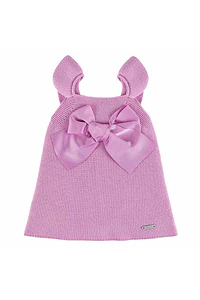 Vestido Punto Bobo con Volantes y Lazo Grosgrain (Ref. 55736010)