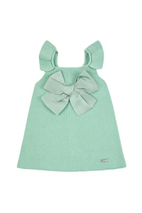 Vestido Punto Bobo con Volantes y Lazo Grosgrain (Ref. 55736010)