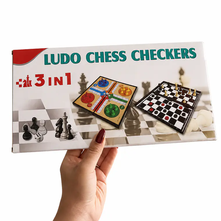 3 en 1: Ludo, Ajedrez y Damas 1