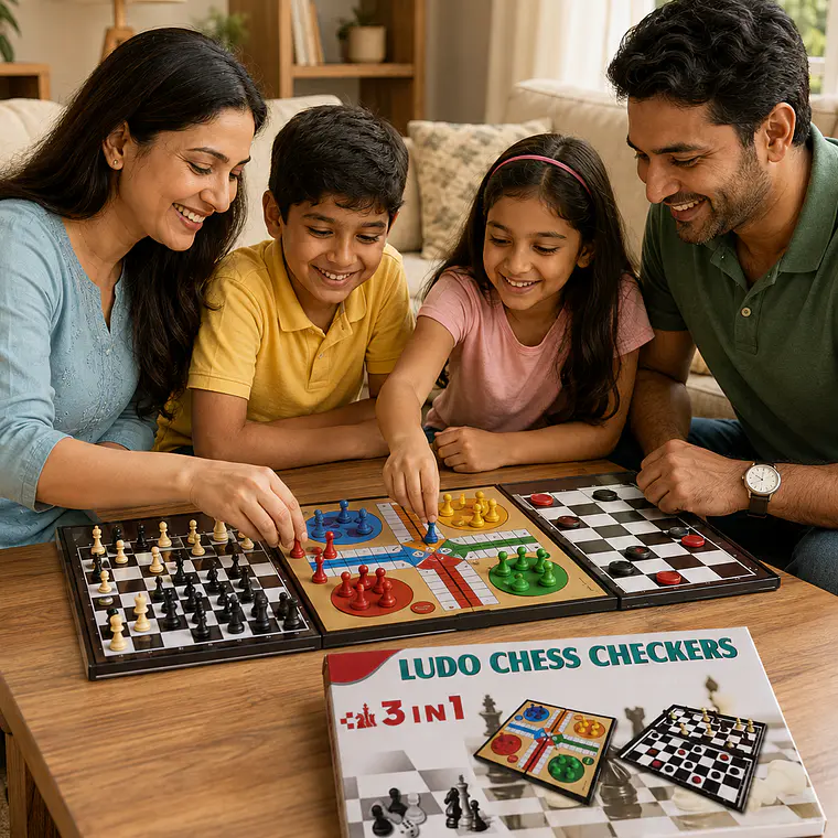 3 en 1: Ludo, Ajedrez y Damas 2