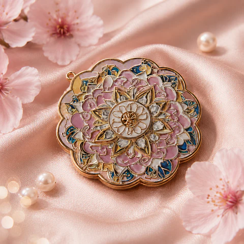 Espejo de bolsillo Flor de Nácar