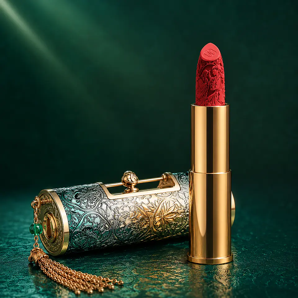 Labial Blooming Rouge Love Lock Lipstick - Florasis  1