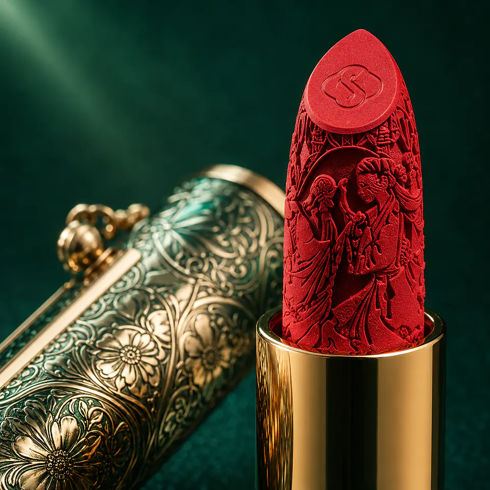 Labial Blooming Rouge Love Lock Lipstick - Florasis  2