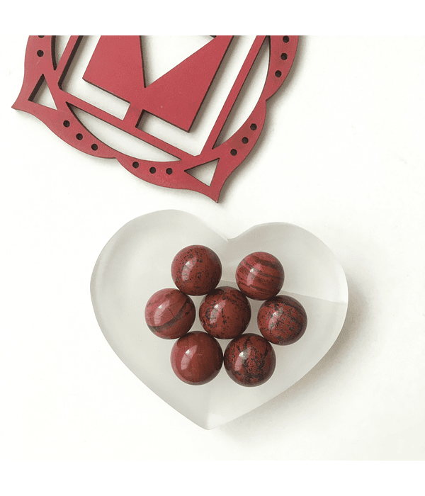 Mini esfera jaspe rojo