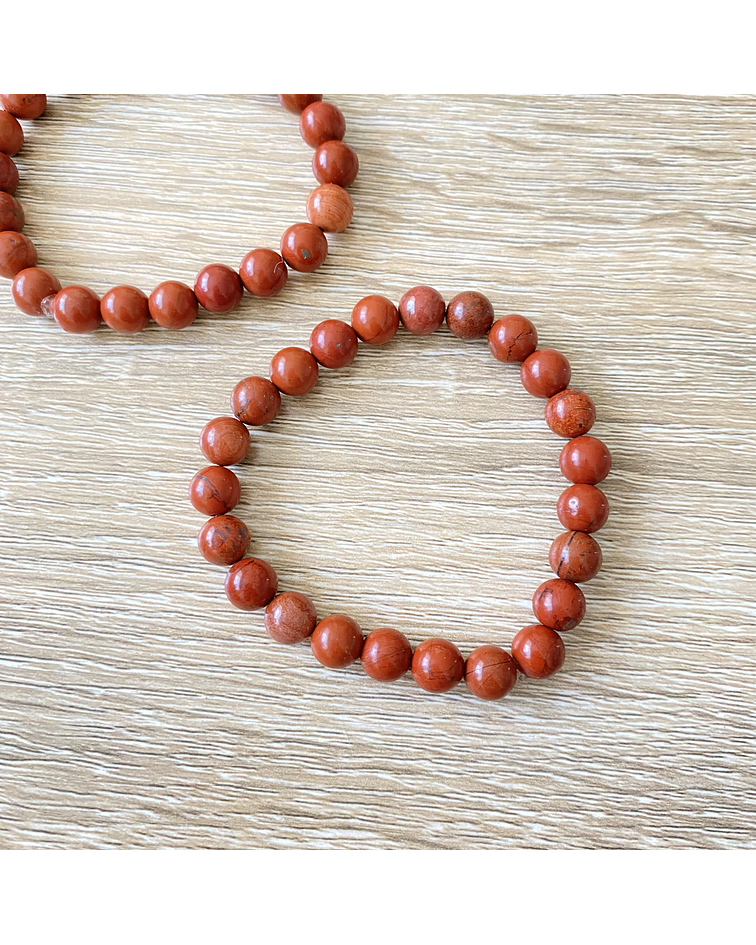 Pulsera jaspe rojo 8mm