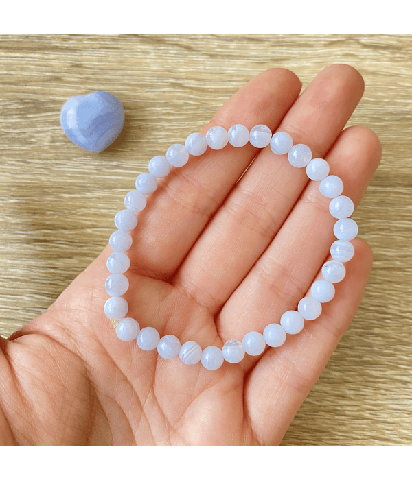 Pulsera ágata blue lace 6mm