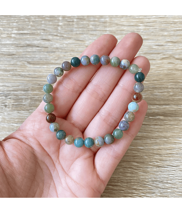 Pulsera ágata de la india 6mm 