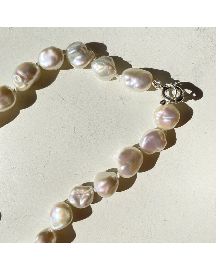 Collar perlas y ametrina