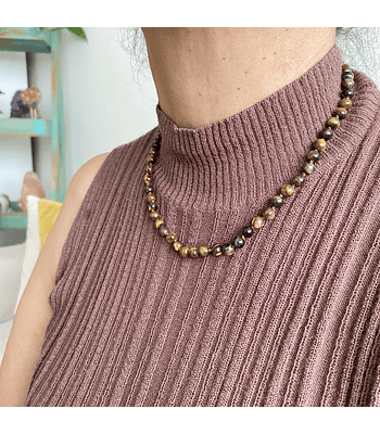 Collar ojo de tigre 6mm