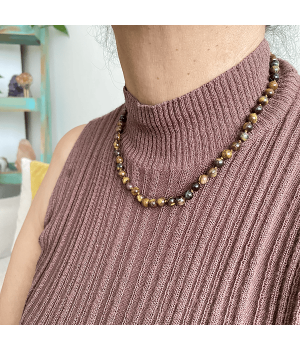 Collar ojo de tigre 6mm