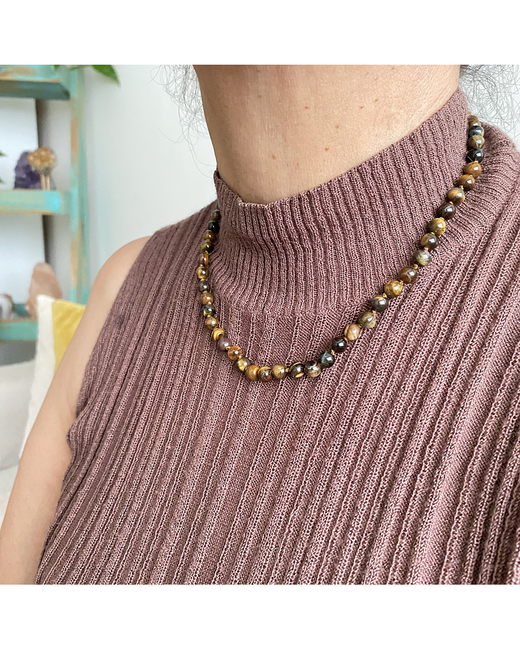 Collar ojo de tigre 6mm