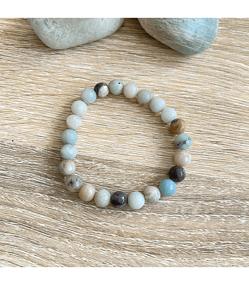 Pulsera amazonita 8mm facetada