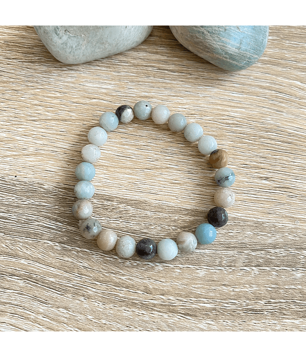 Pulsera amazonita 8mm facetada