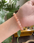 Pulsera piedra luna durazno 8mm