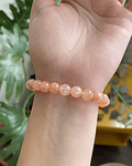 Pulsera piedra luna durazno 8mm