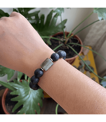 Pulsera turmalina negra 10mm