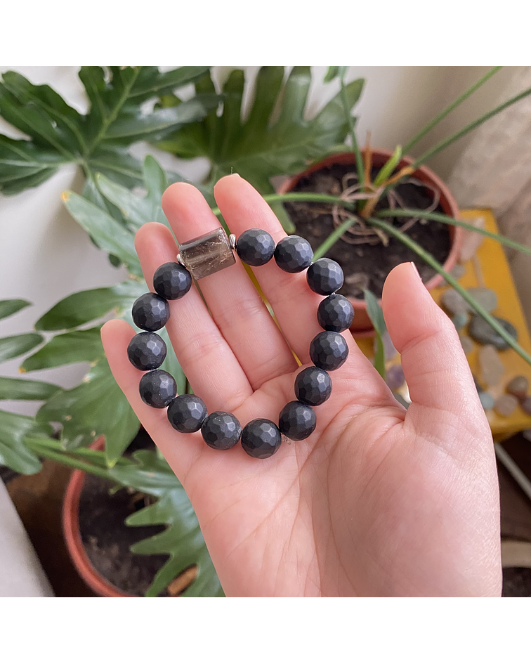 Pulsera turmalina negra 10mm