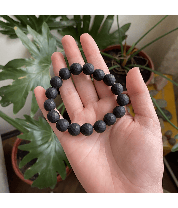Pulsera turmalina negra 10mm