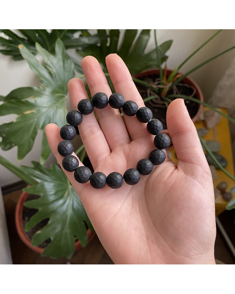 Pulsera turmalina negra 10mm