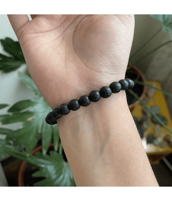 Pulsera turmalina negra 8mm