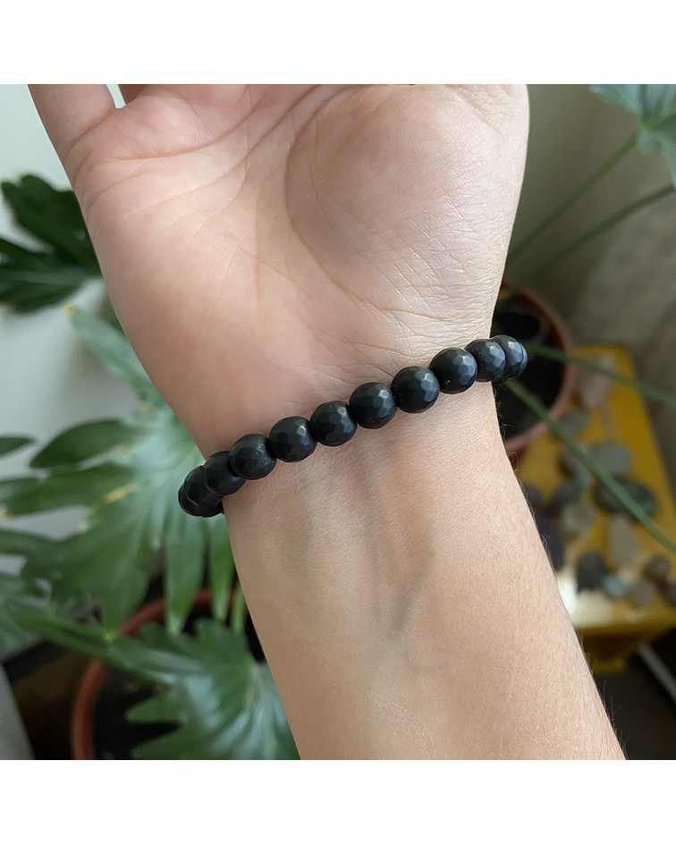 Pulsera turmalina negra 8mm