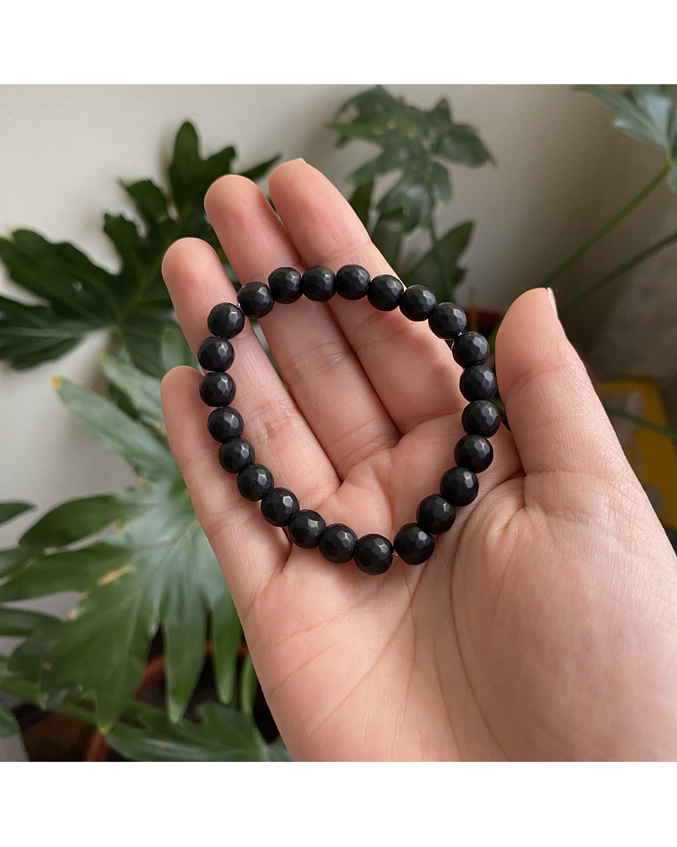 Pulsera turmalina negra 8mm