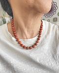 Collar jaspe rojo 10mm