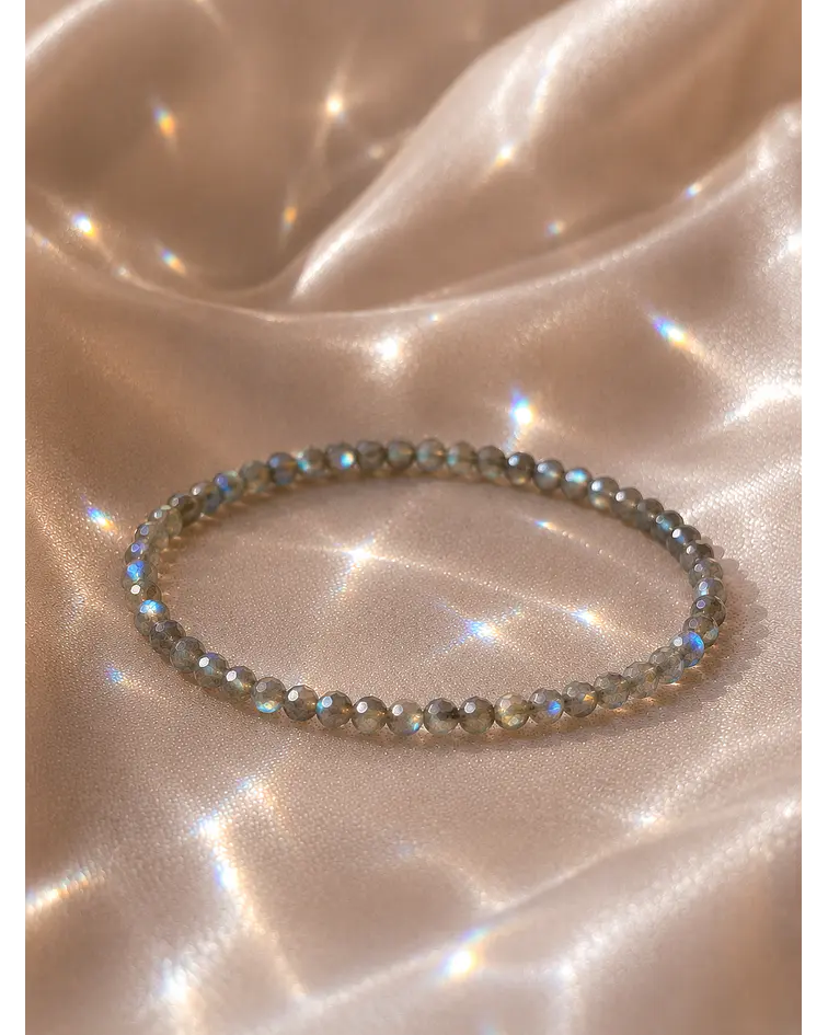 Pulsera labradorita facetada 3mm