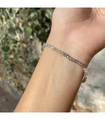 Pulsera labradorita facetada 3mm