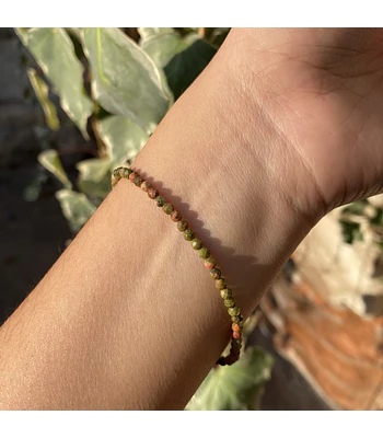 Pulsera unakita facetada 3mm