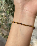 Pulsera ojo de tigre facetada 3mm