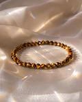Pulsera ojo de tigre facetada 3mm