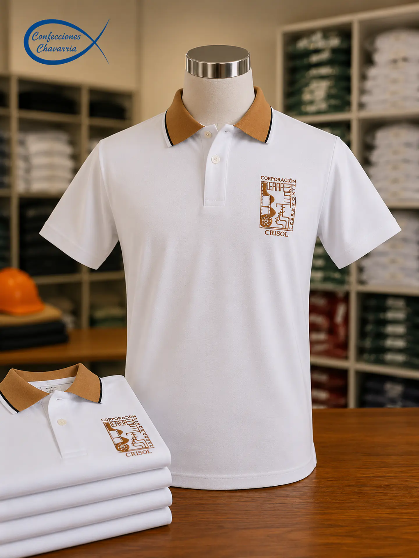 Polera pique unisex blanco COLEGIO TERRAMONTE  1