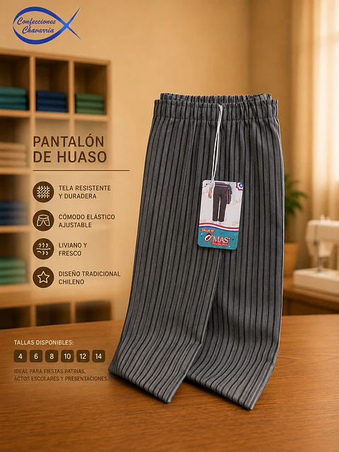 Pantalon Gris Rayas Fiestas Patrias