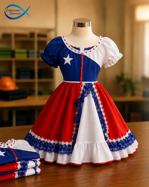 Vestido De China Bandera Fiestas Patrias