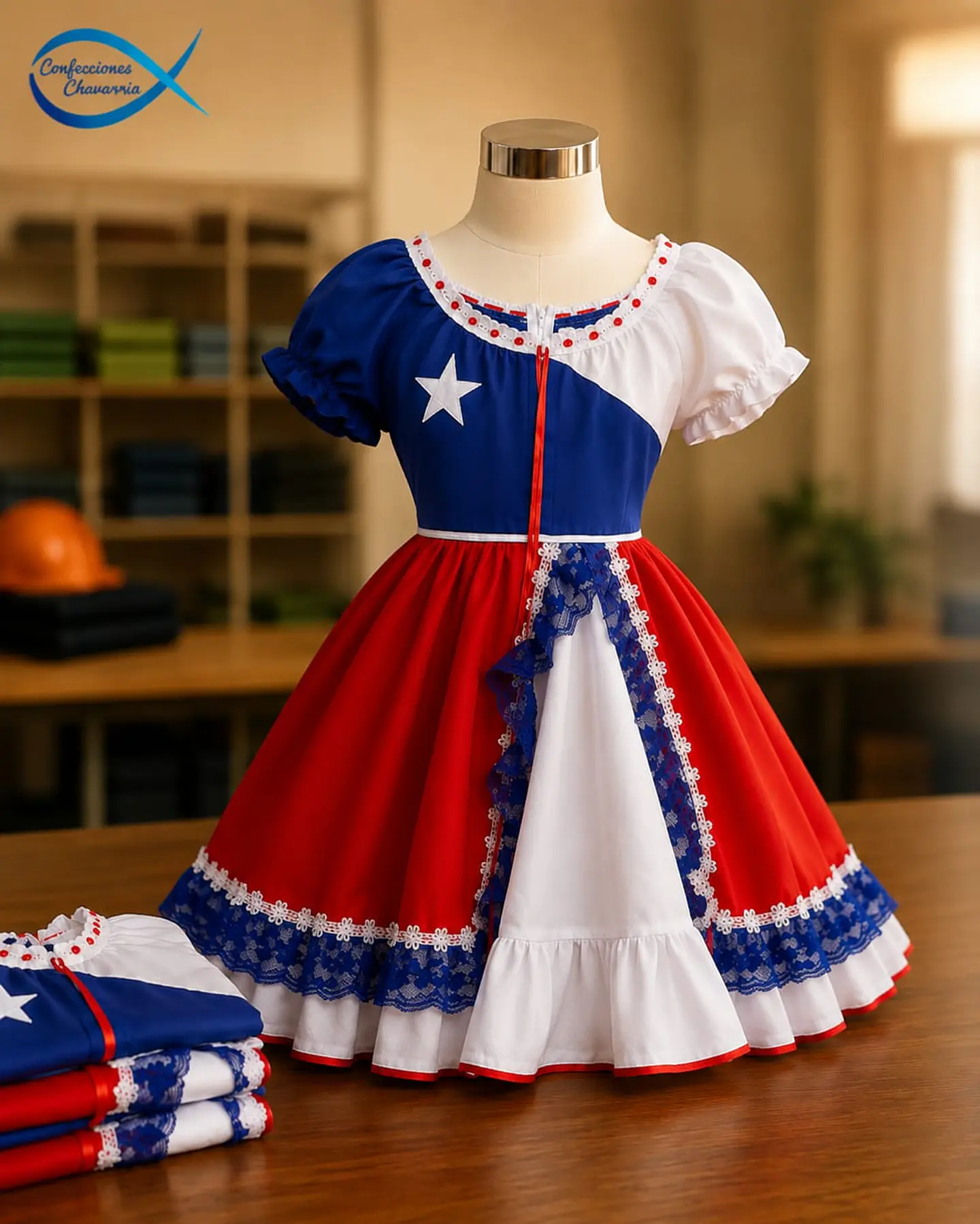 Vestido De China Bandera Fiestas Patrias 1