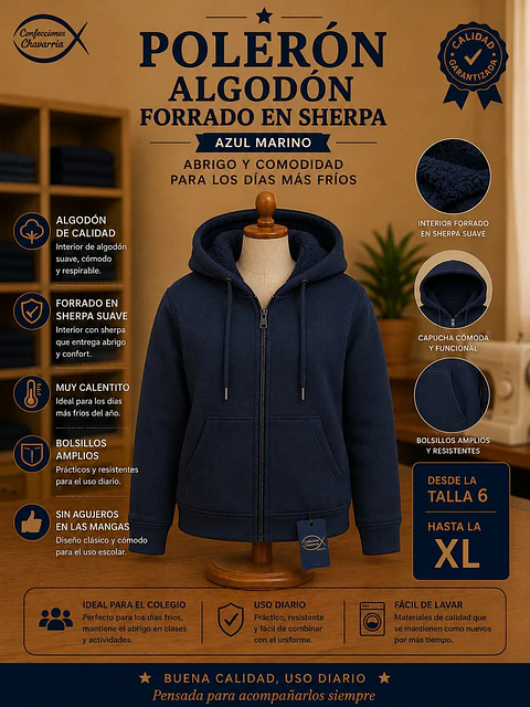 Poleron Franela Sherpa 