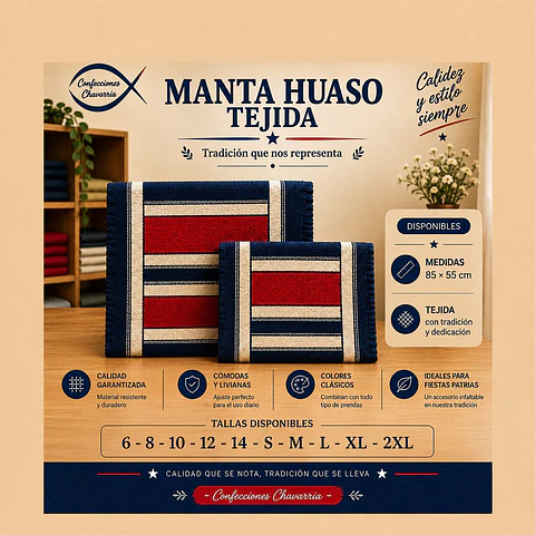 Manta Huaso Fiestas Patrias