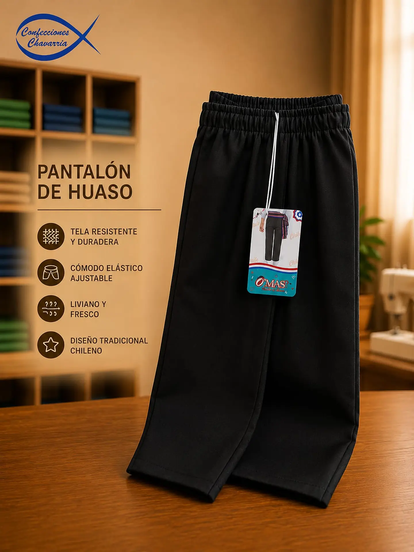 Pantalón Huaso Negro  1