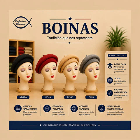 Boina Francia Doble Capa