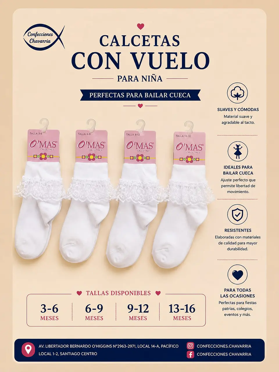 Calcetas Blancas Con Vuelo 2